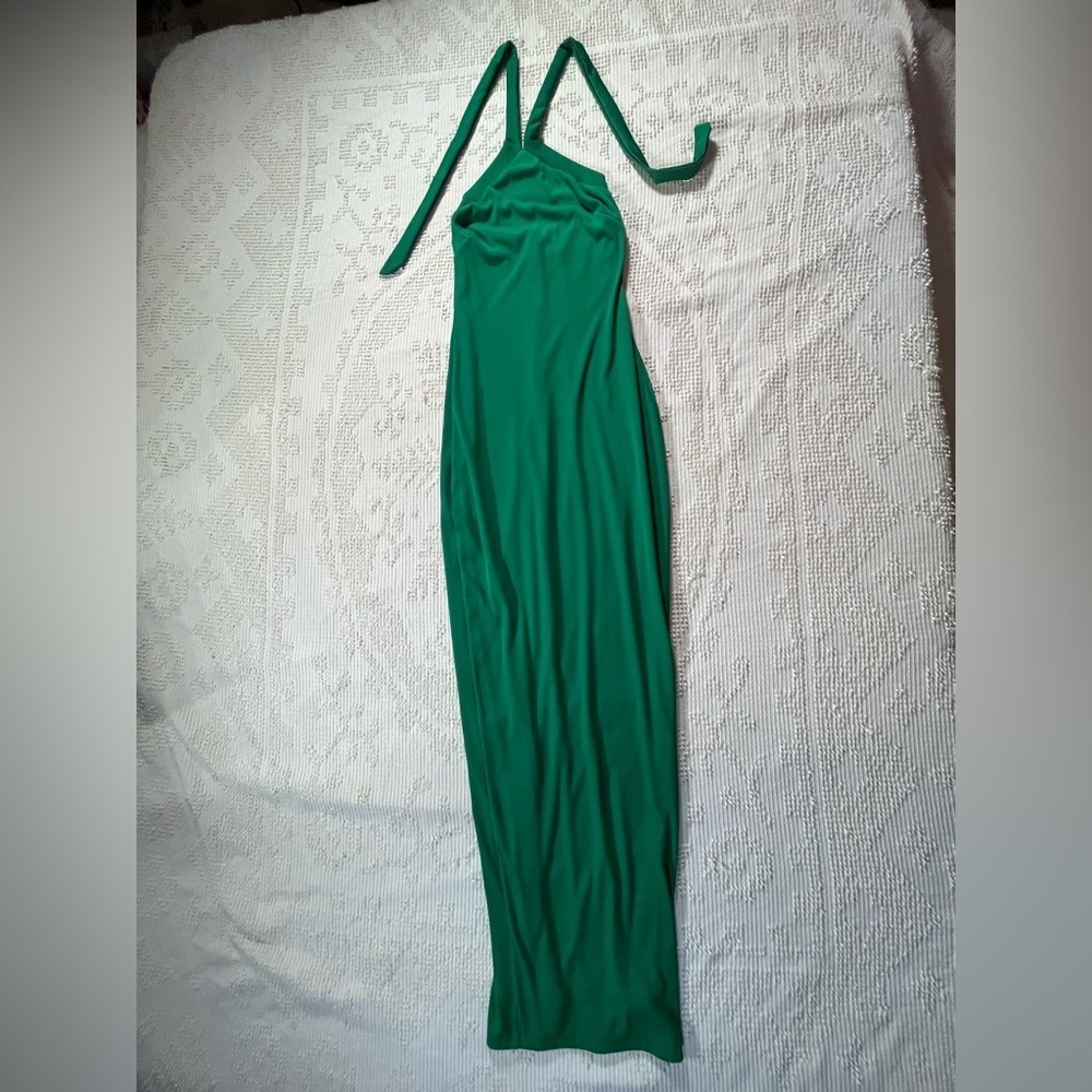 Chic Backless Green Dress